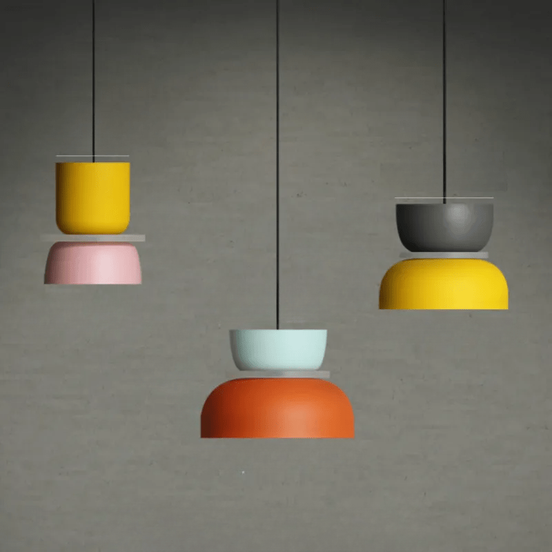 MacaronGlow - Skandinavisk Pendellampe med Unikt Design i Messing