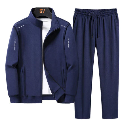 Men’s Tracksuit Set – Lightweight Polyester Jacket & Pants with Comfortable Fit