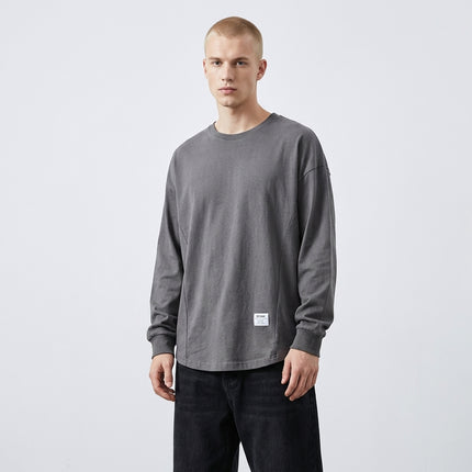 Men’s Oversized Sweatshirt – Drop Hem Crewneck for Casual Everyday Wear