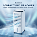 Portable Air Cooler – 3-in-1 Evaporative Cooling, Humidifier & Quiet Room Fan