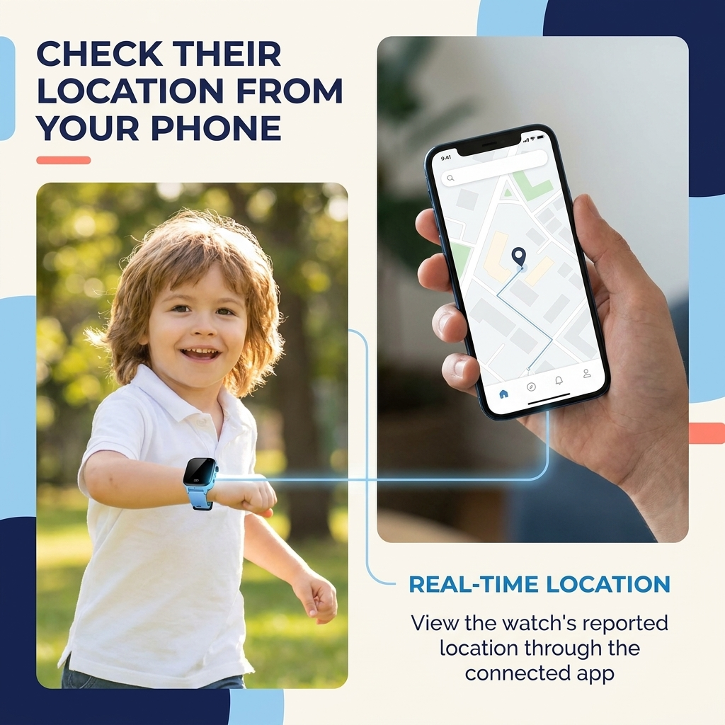 Slim GPS-horloge voor kinderen – 4G-bellen, SOS-knop & realtime GPS-tracking