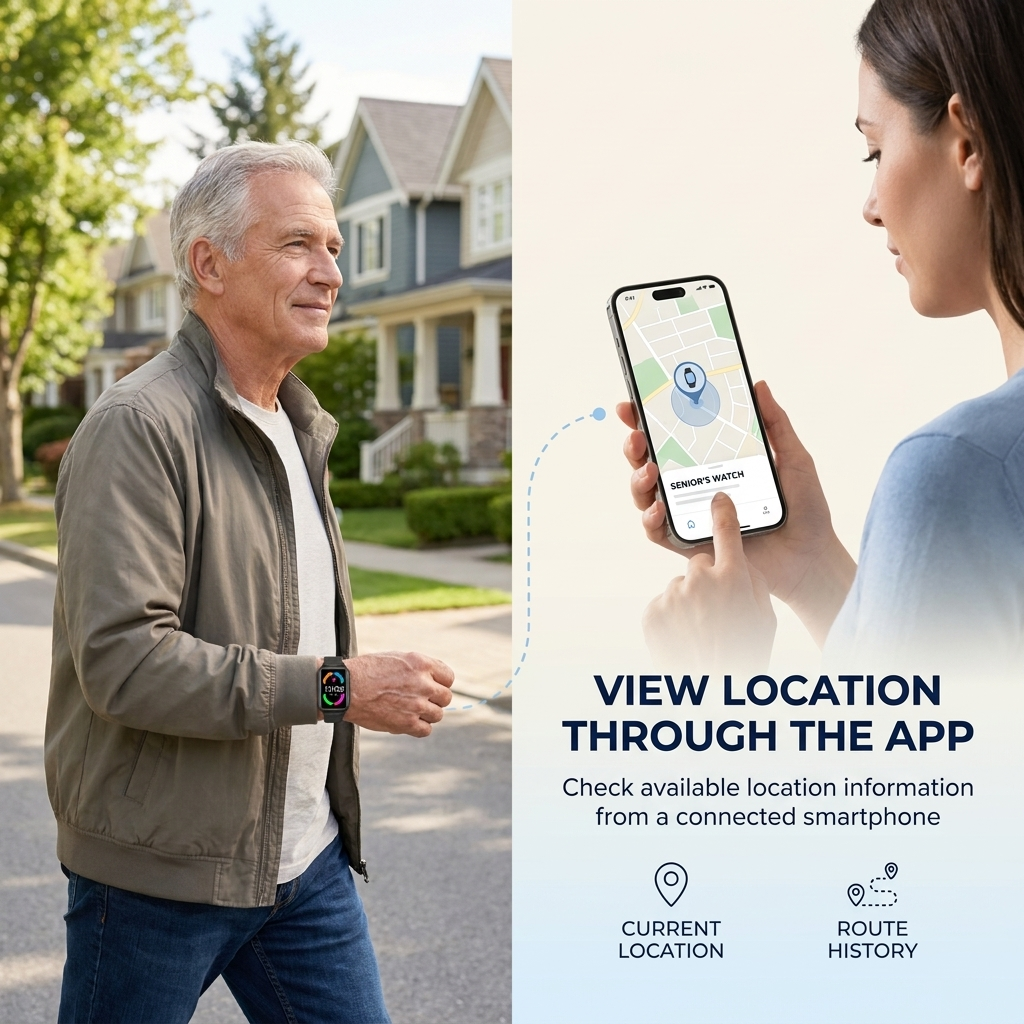 Montre connectée senior – Suivi GPS 4G, détection de chute et appel SOS