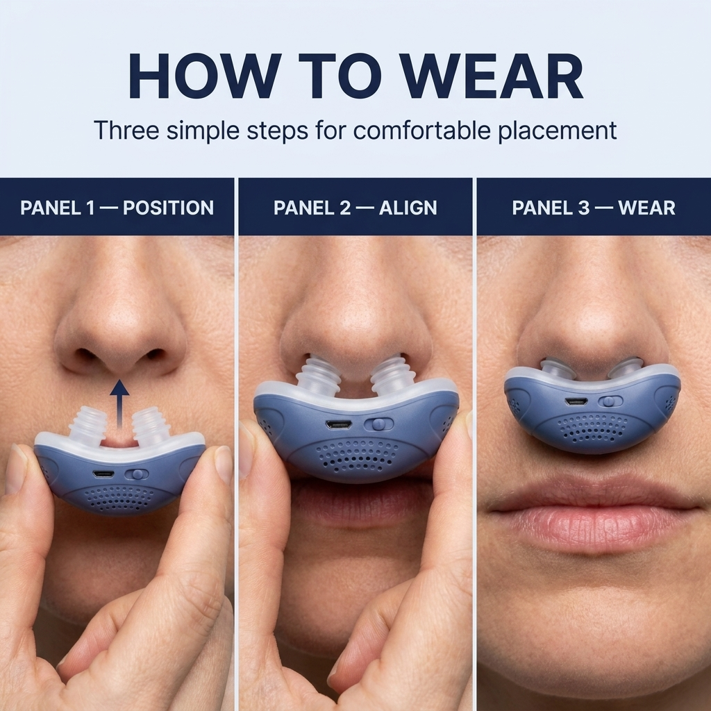 Portable Airflow Device – Compact, Silent Micro Air-Pump with Comfortable Nose Design