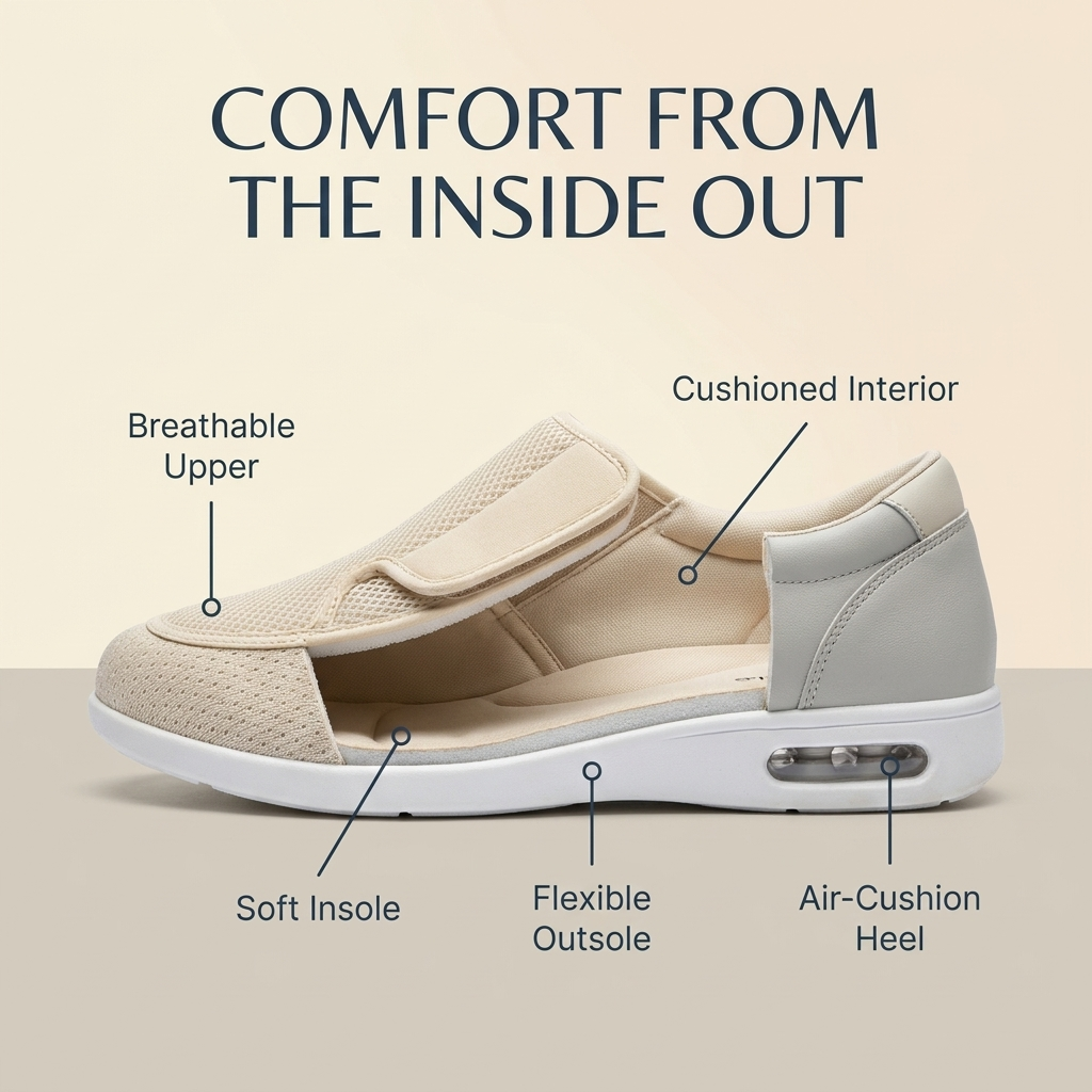 Men’s Walking Shoes – Wide Fit Slip-On Shoes for Everyday Comfort