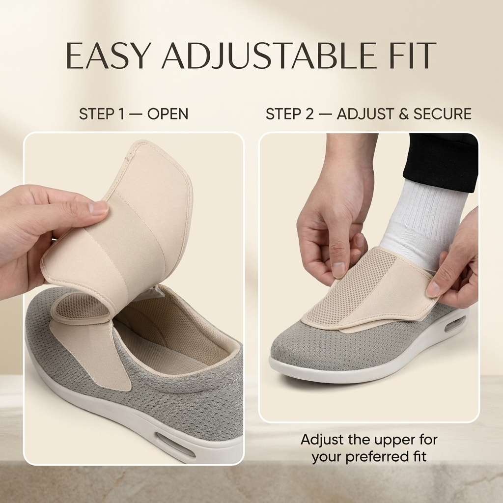 Men’s Walking Shoes – Wide Fit Slip-On Shoes for Everyday Comfort