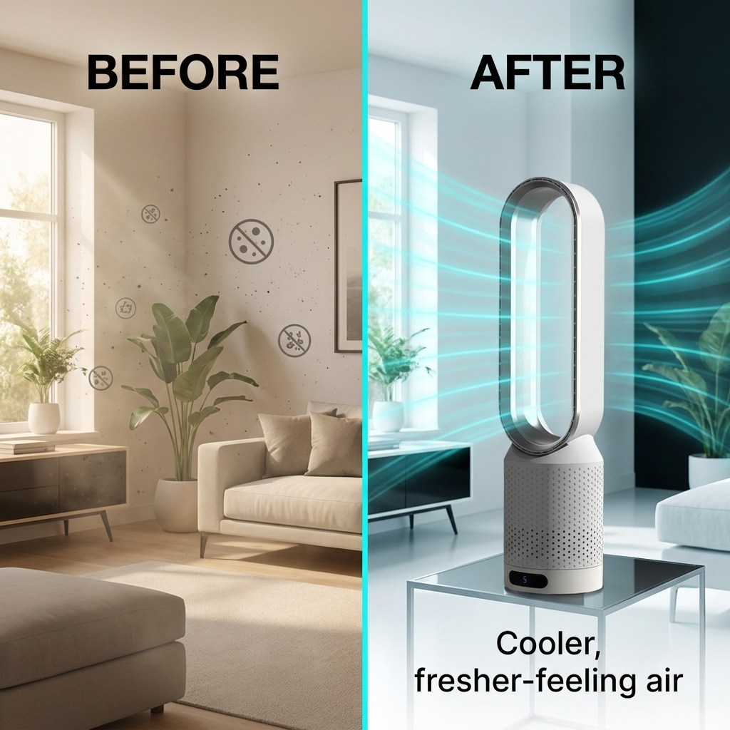 AirPure 3-in-1 Air Cooler with HEPA Filtration, UV Purification and Quiet Whole-Room Cooling