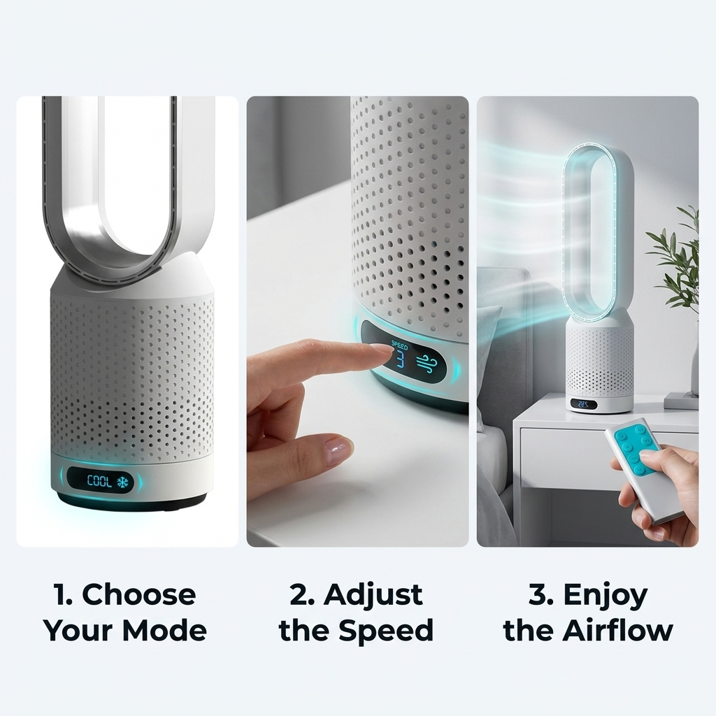 AirPure 3-in-1 Air Cooler with HEPA Filtration, UV Purification and Quiet Whole-Room Cooling