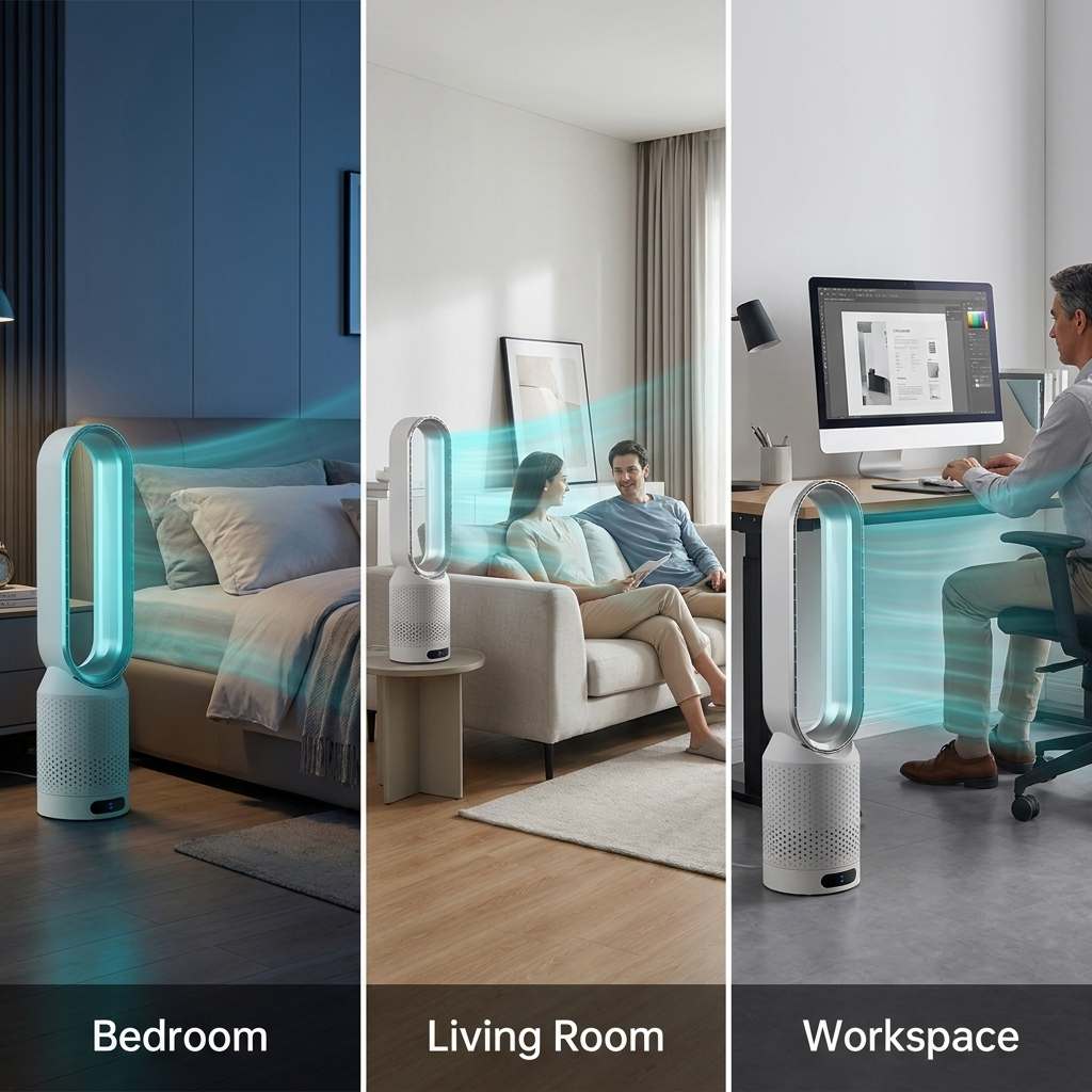 AirPure 3-in-1 Air Cooler with HEPA Filtration, UV Purification and Quiet Whole-Room Cooling