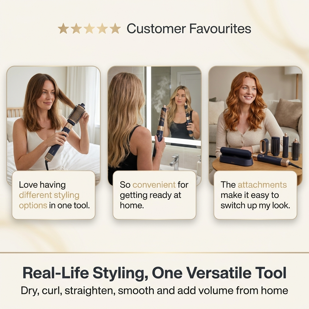 5-in-1 Hair Styler – Powerful 1000W Tool with Ionic Technology & Versatile Attachments