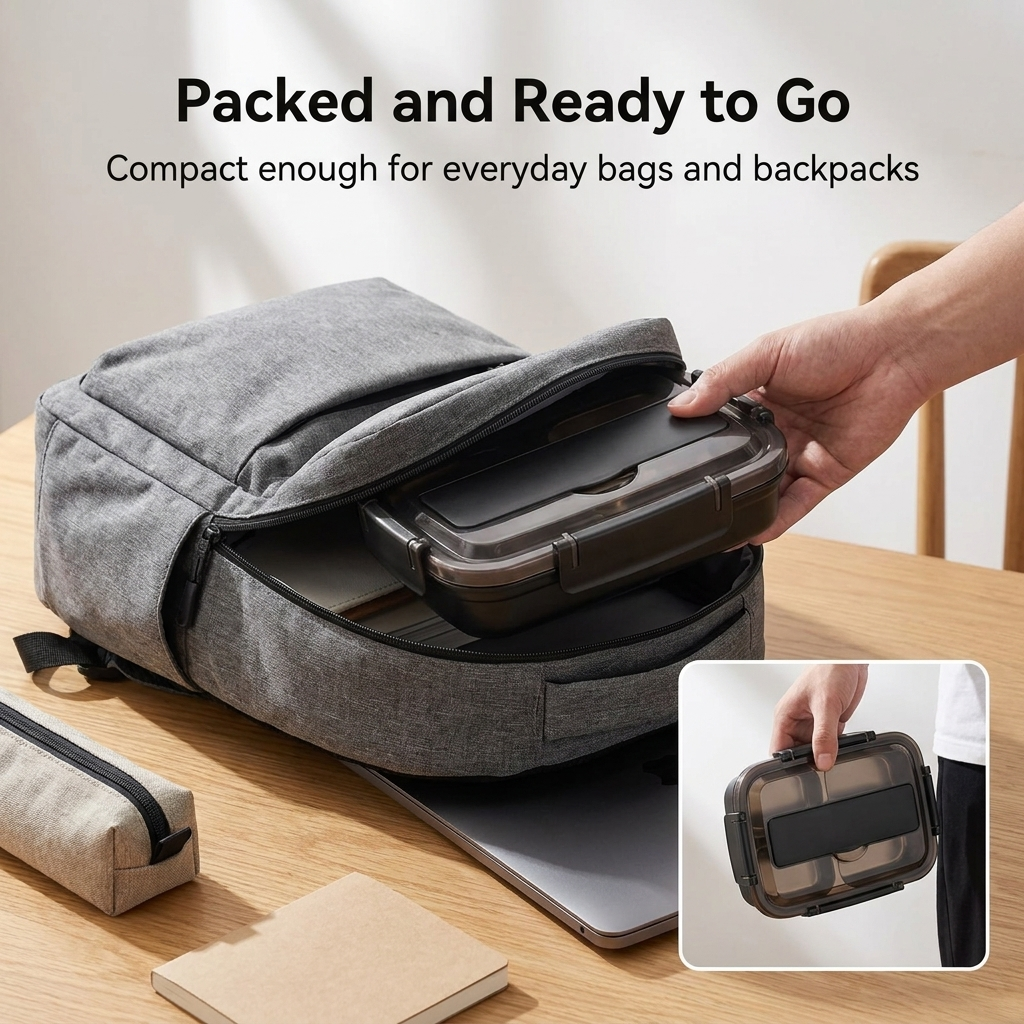 Stainless Steel Lunch Box – Leak-Resistant Compartments & Durable, Lightweight Design
