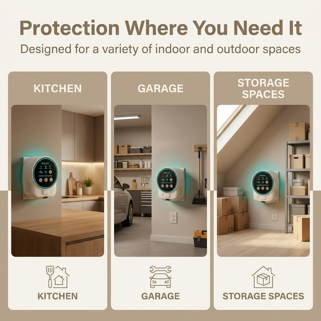 Ultrasonic Rodent Repeller – 3200 sq ft Coverage, Silent & Plug-In Design