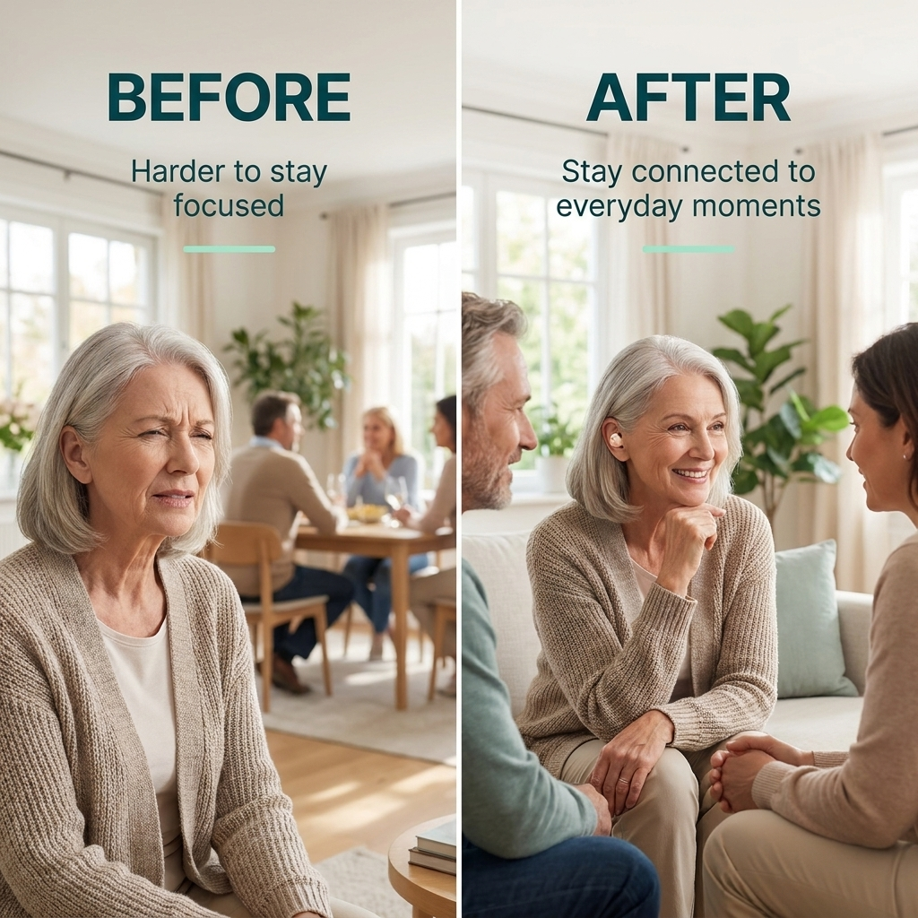 Rechargeable Hearing Aids – Noise Reduction & LED Charging Case