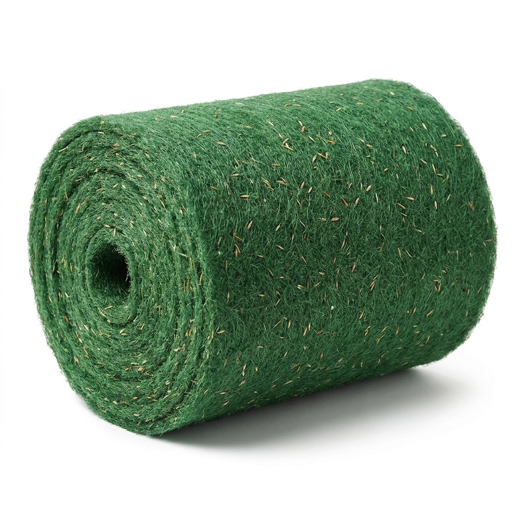 Tapis de semences de gazon, lot de 2 – Rouleaux biodégradables pour zones dégarnies