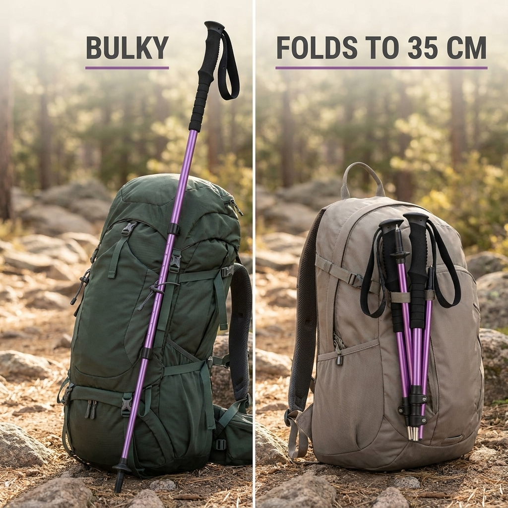 Trekking Poles – Fold to 35 cm and Adjust From 110 to 135 cm