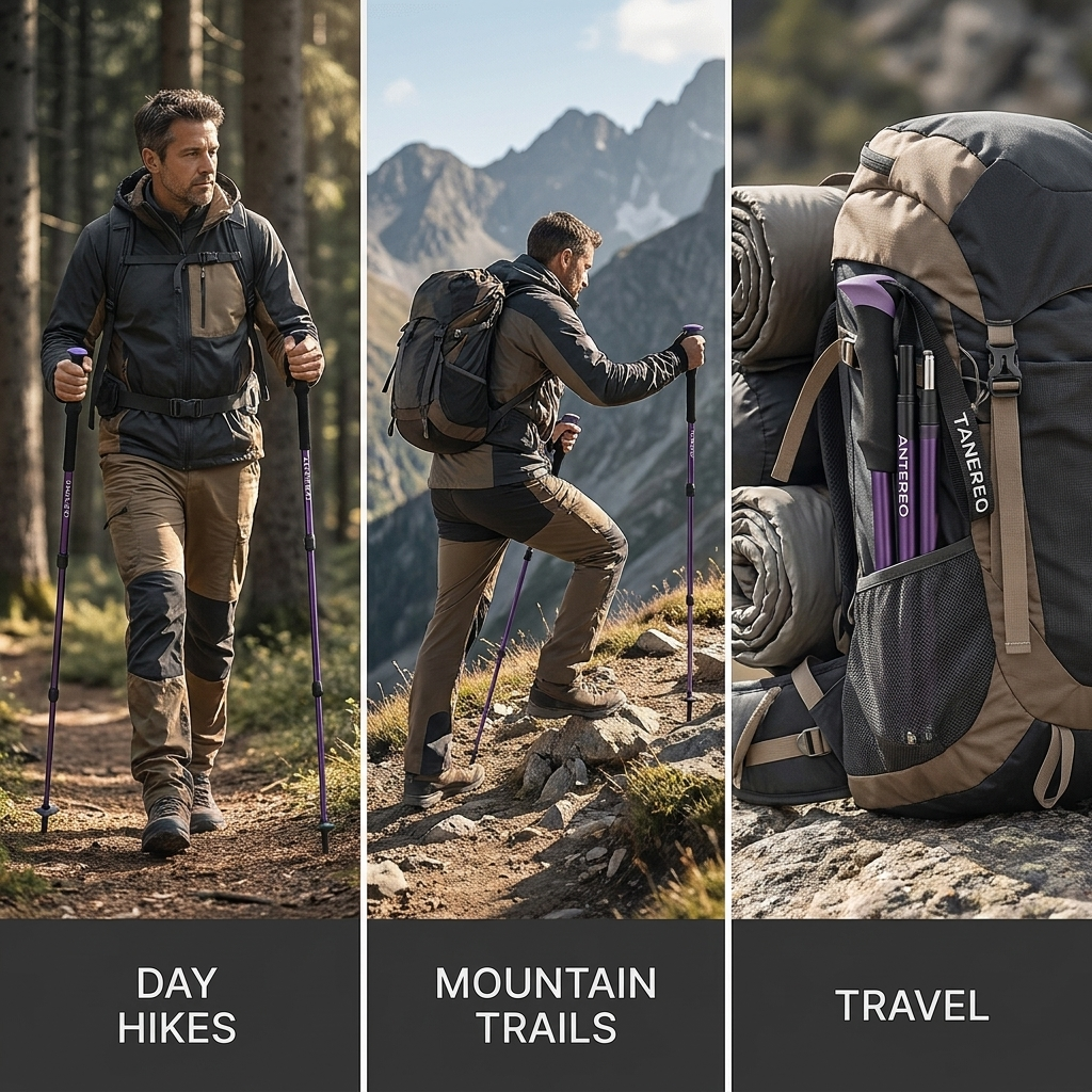 Trekking Poles – Fold to 35 cm and Adjust From 110 to 135 cm