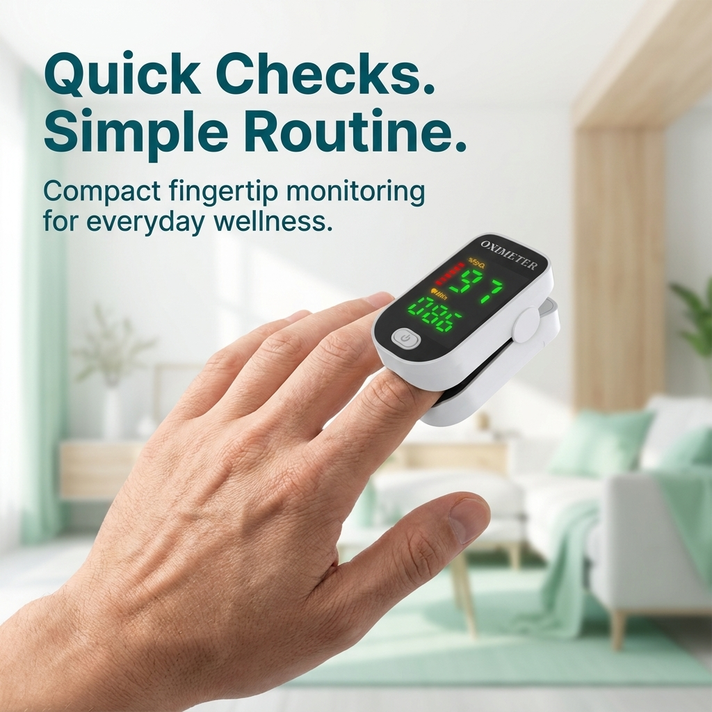 Finger Pulse Oximeter – Rechargeable SpO2 & Pulse Rate Monitor
