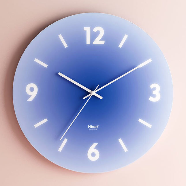 Wall Clock – Luxury Glass Design with Silent Quartz Movement for Modern Interiors