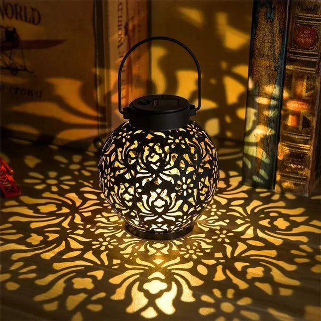 Solar Hanging Lamp – Decorative Iron Design with Warm LED Light & Outdoor Energy Efficiency