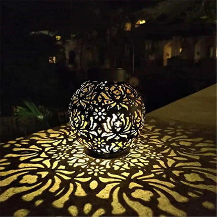 Solar Hanging Lamp – Decorative Iron Design with Warm LED Light & Outdoor Energy Efficiency