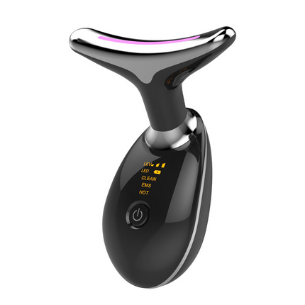 Facial & Neck Massager – Portable Design with LED Light Modes & Touch Control