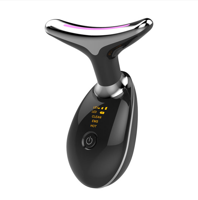 Facial & Neck Massager – Portable Design with LED Light Modes & Touch Control