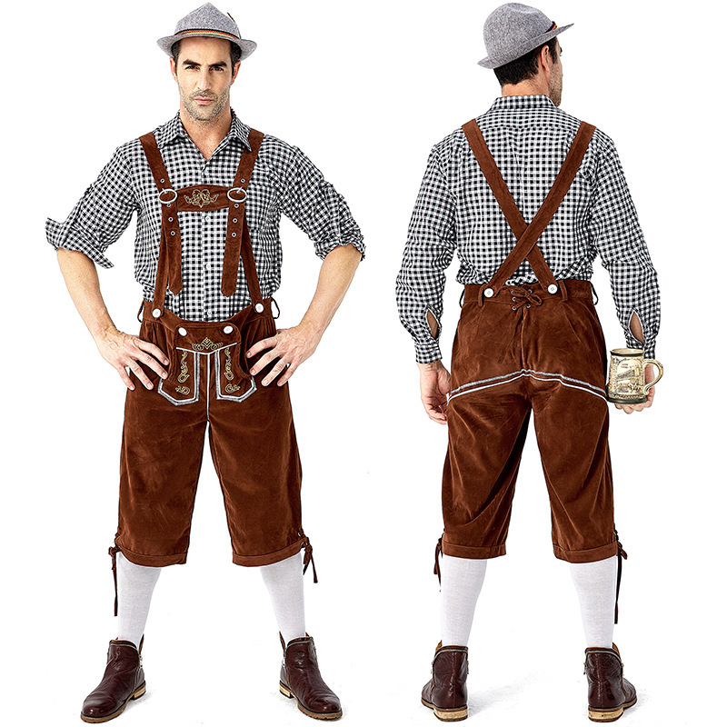 Viktor – German Men's Oktoberfest Lederhosen – For Parties & Festivals