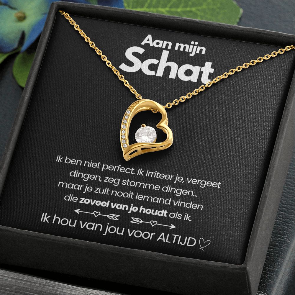 Heart Pendant Necklace – Elegant Design with Sparkling Zirconia & Adjustable Chain