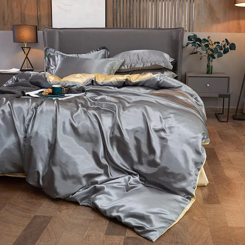LuxeBreeze – Sommerfrisk Satin Dynebetræk med Åndbar Komfort