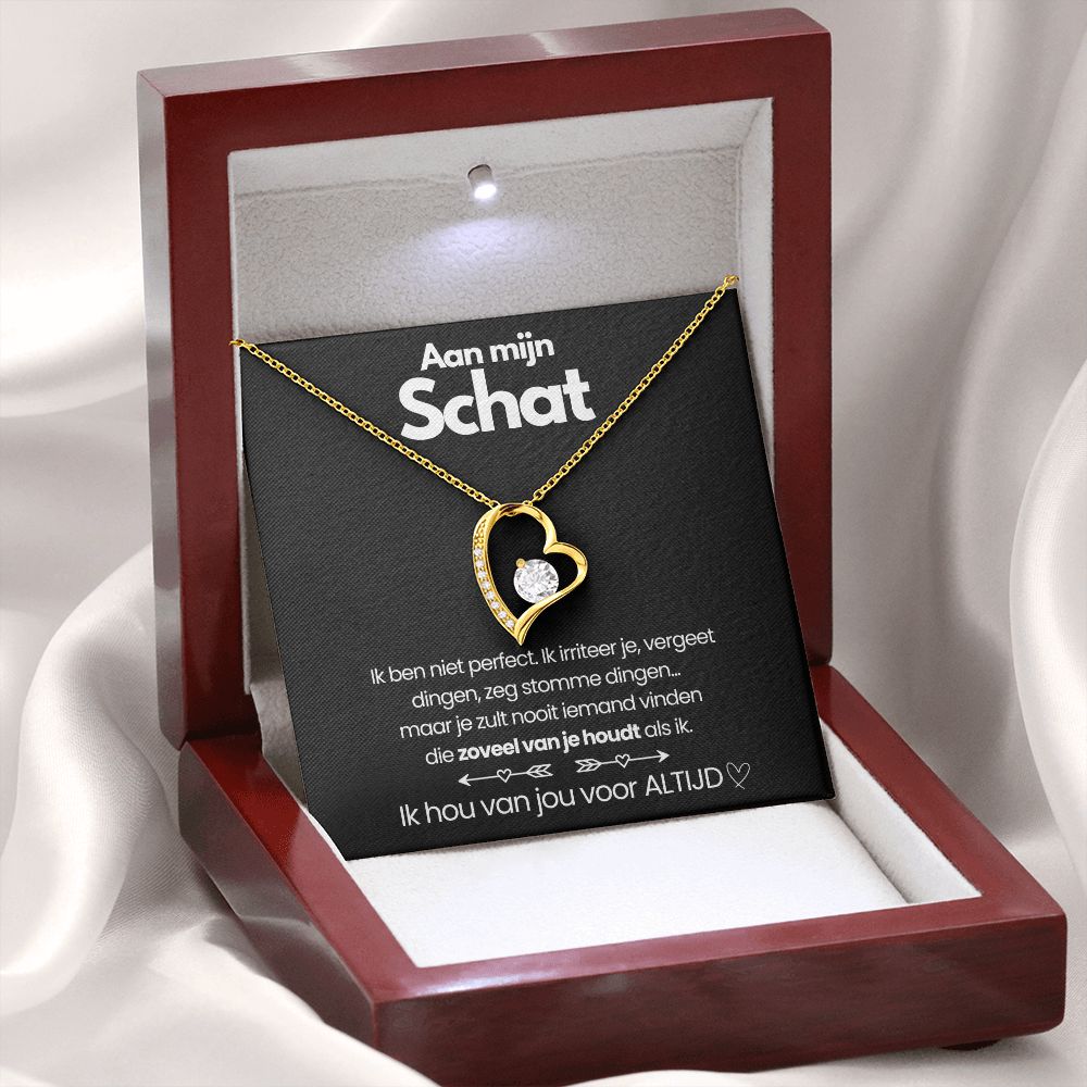 Heart Pendant Necklace – Elegant Design with Sparkling Zirconia & Adjustable Chain