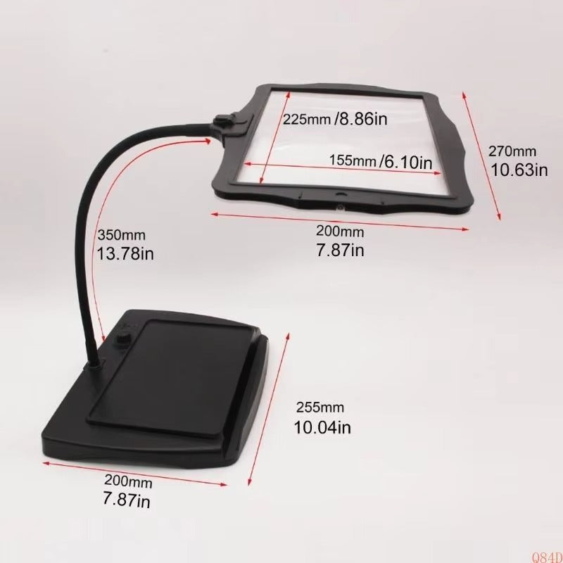 LED Magnifying Floor Lamp – 3X Large Lens, Flexible Gooseneck & Hands-Free Light