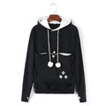 Sweat à capuche porte-chat – pull doux avec poche intégrée pour animal de compagnie pour un confort intérieur douillet