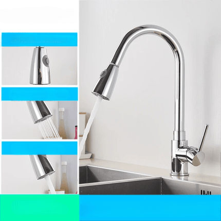 Kitchen Faucet – Flexible Spout with Single-Lever Control & Durable Brass Construction