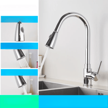 Kitchen Faucet – Flexible Spout with Single-Lever Control & Durable Brass Construction