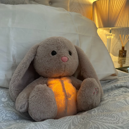Soothing Plush Toy – Soft Breathing Simulation Plush with Gentle Lights & Relaxing Sounds