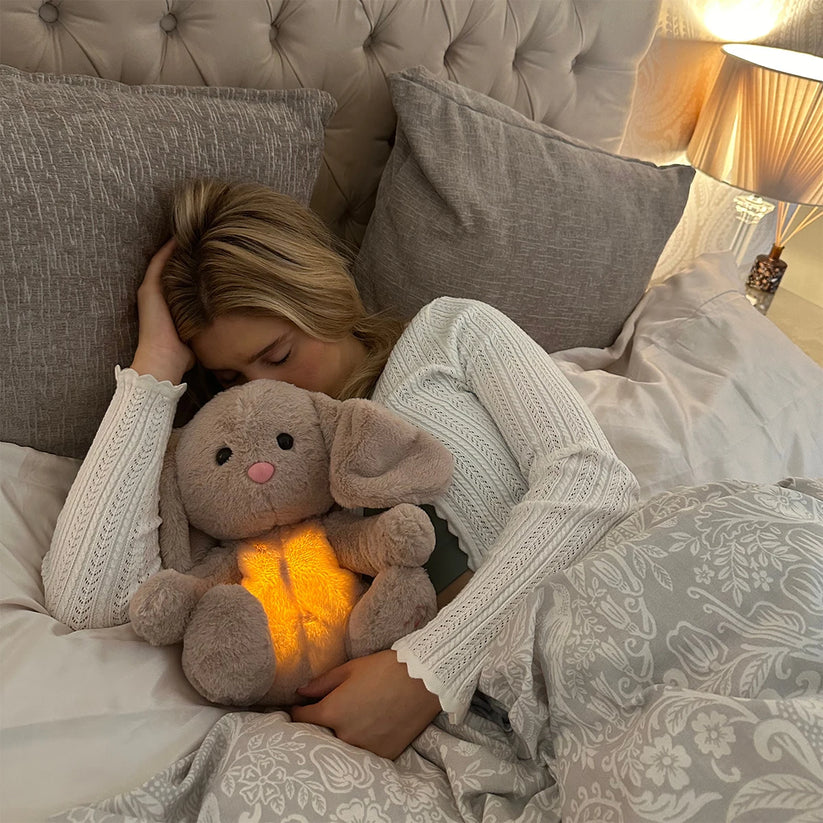 Soothing Plush Toy – Soft Breathing Simulation Plush with Gentle Lights & Relaxing Sounds
