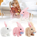 Lapin en peluche interactif – jouet électronique doux avec réponse au toucher et au son