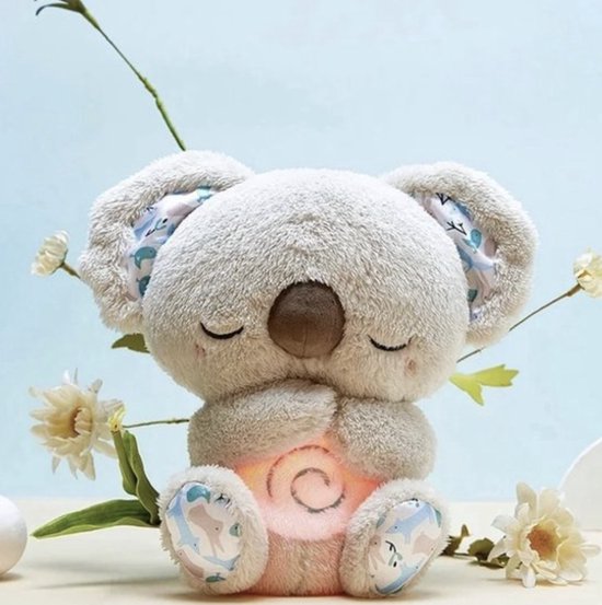 Soothing Plush Toy – Soft Breathing Simulation Plush with Gentle Lights & Relaxing Sounds