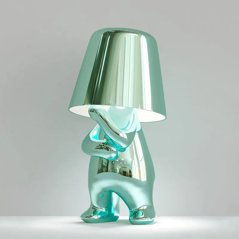 GildedMind – Moderne LED Bordlampe med Harpiksfod