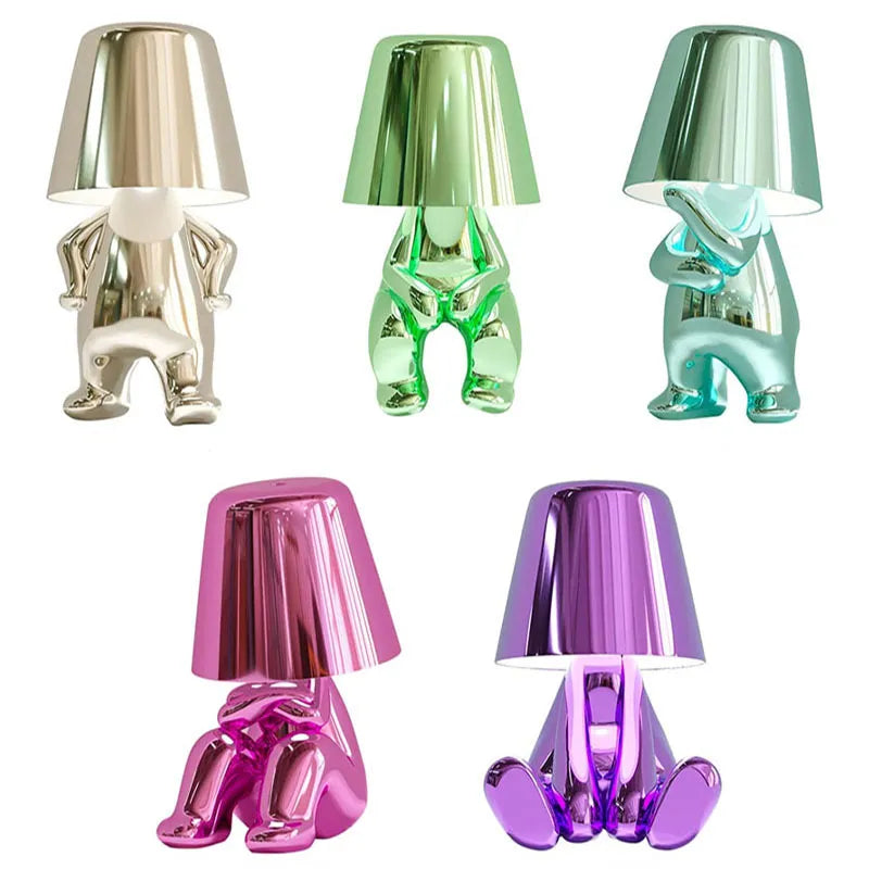 GildedMind – Moderne LED Bordlampe med Harpiksfod