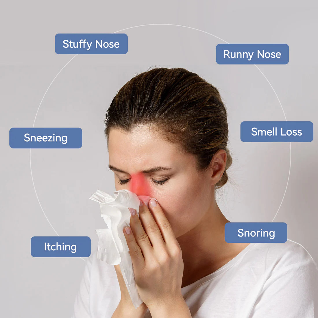Red Light Nasal Device – Compact LED Comfort Tool with Soft Silicone Tips & USB Recharge