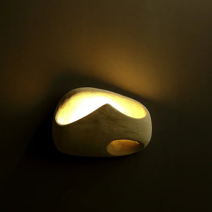 Cement Wall Lamp – Wabi-Sabi Inspired Design with Soft Ambient LED Lighting