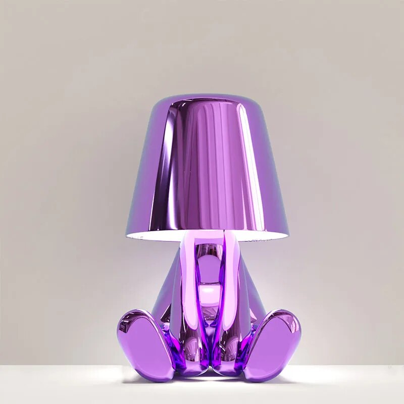 GildedMind – Moderne LED Bordlampe med Harpiksfod