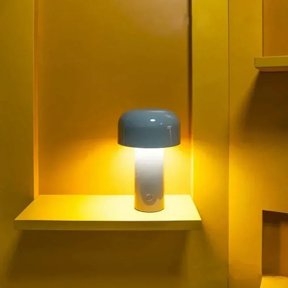 MushroomGlow – Bærbar Svampelampe med USB-opladning og Blødt Stemningslys