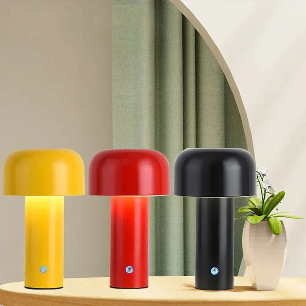 MushroomGlow – Bærbar Svampelampe med USB-opladning og Blødt Stemningslys