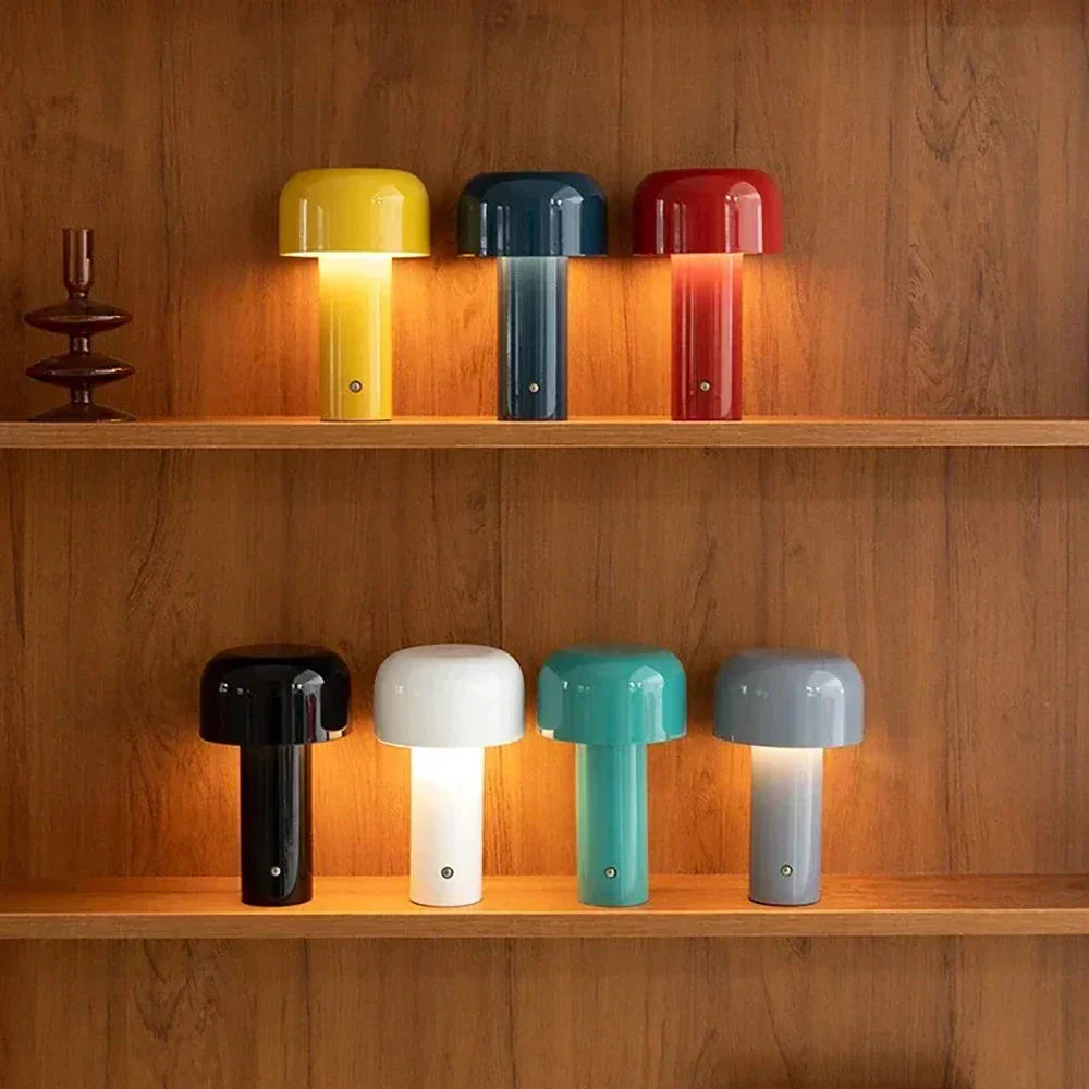 MushroomGlow – Bærbar Svampelampe med USB-opladning og Blødt Stemningslys
