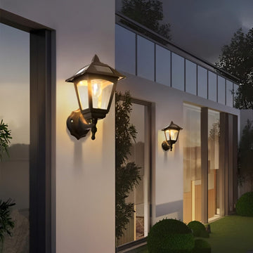 SolaraLux – Trådløs Udendørs Solcelle LED Væglampe Vandtæt Lampe