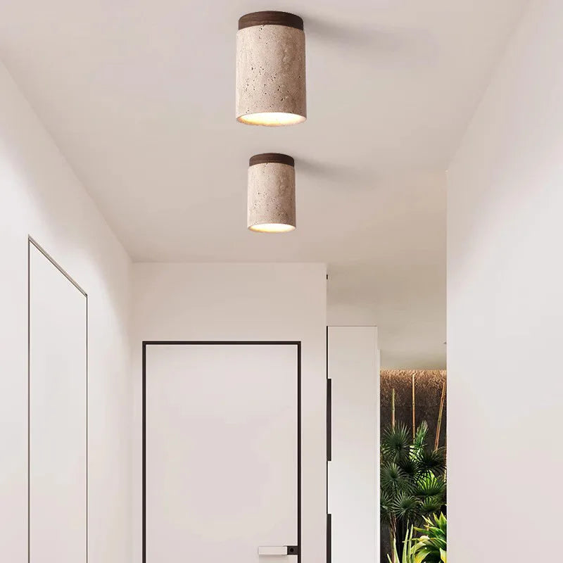 Travertine Glow – Elegant Loftpendel til Trappeopgang eller Gang