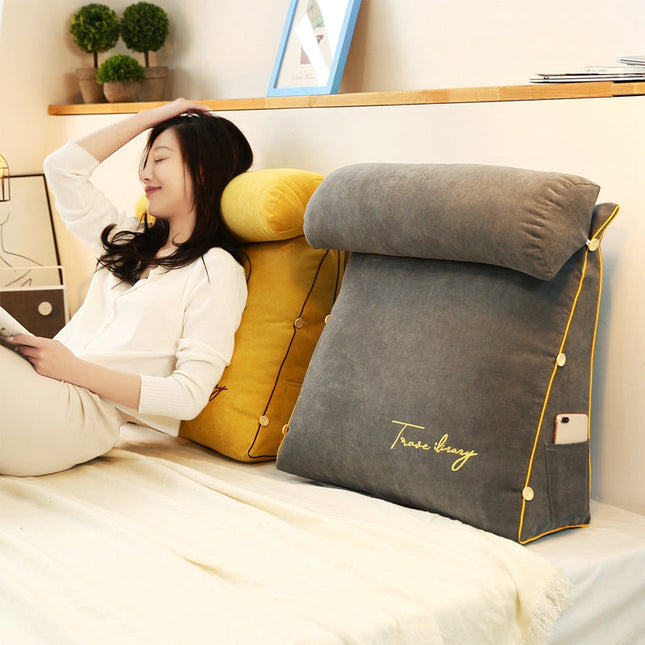 Reading Pillow – Triangular Support Cushion with Soft Foam and Comfortable Backrest