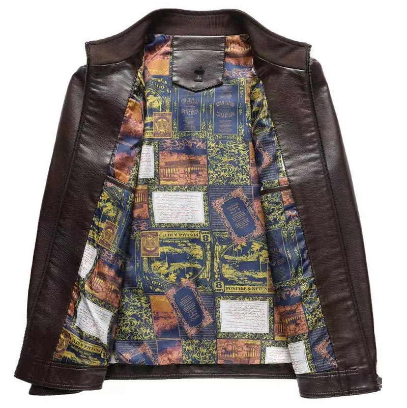 Veste Homme Doublée Chaude – Col Montant Zippé pour Temps Froid