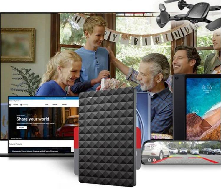 Disque Dur Externe – Stockage 1 To, Transfert Haute Vitesse USB 3.0 & Design Ultra-Mince Portable